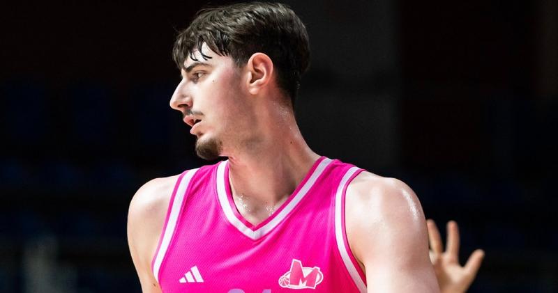 Luigi Suigo NBA Draft 2026 — Suigo in action for KK Mega Basket